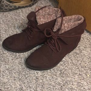 Madden Girl Maroon Booties